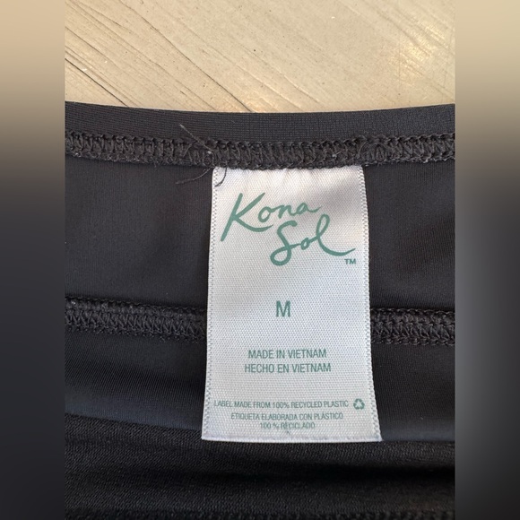 Kona Sol Swim Skirtini - Solid Black Size M - EUC! - Picture 7 of 11